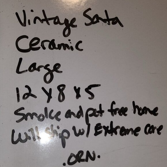 Handcrafted Santa With Elf Rocking Horse Figurine Vintage Ceramic - Picture 10 of 10